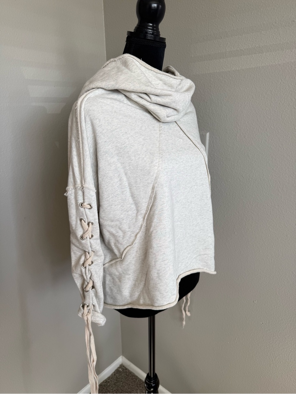 POL Light Gray Cozy Pullover Hoodie with Cowl Neck - Picture 3 of 4